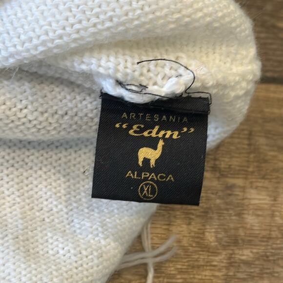 Artesania "Edm" Alpaca Women's Pullover Fringe Hem Sweater Size XL - Picture 7 of 10